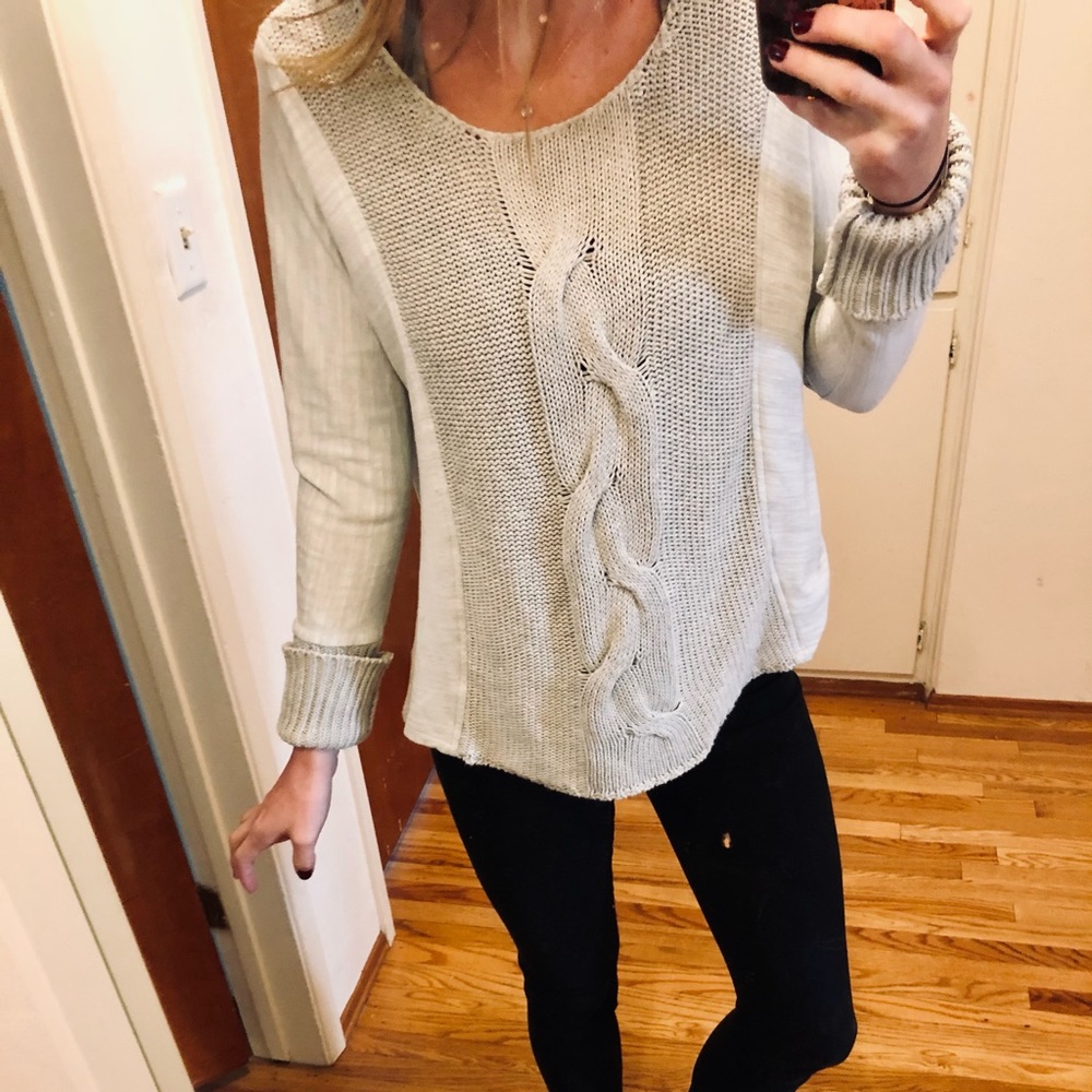 Subtle Luxury Grey Knit Sweater